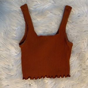 orange cropped tank top